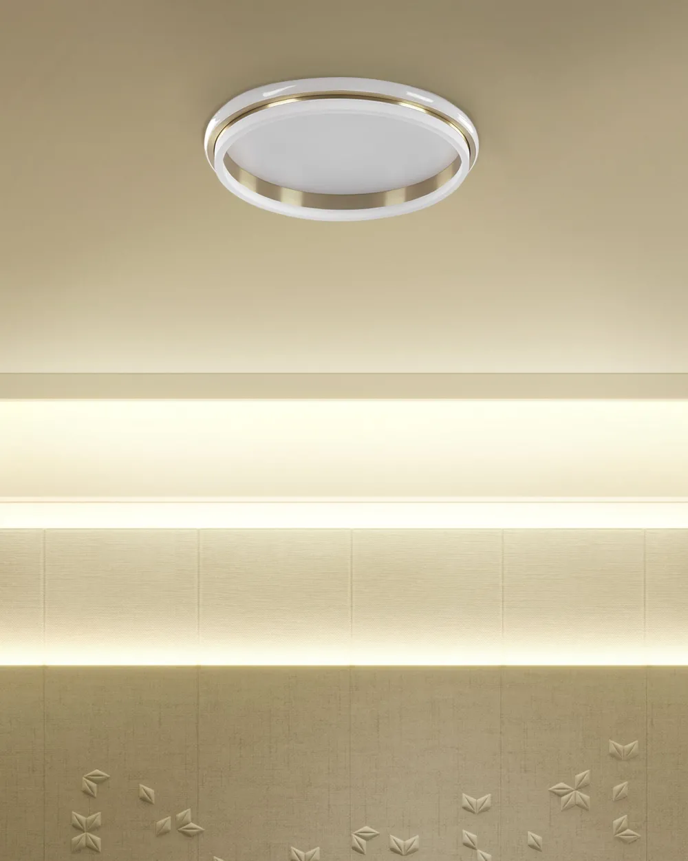 Valaisimet<Beliani Led-Kattovalaisin Teras Pieni Valkoinen/Kulta Taping