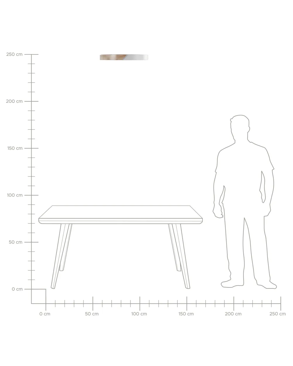 Valaisimet<Beliani Led-Kattovalaisin Teras Valkoinen/Vaalea Puu Pattani