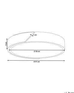 Valaisimet<Beliani Led-Kattovalaisin Teras Valkoinen/Vaalea Puu Pattani