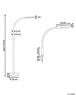 Valaisimet<Beliani Led-Lattia/Poytavalaisin Muunneltava Musta Apus