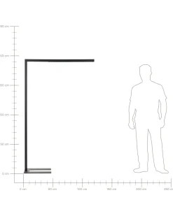 Valaisimet<Beliani Led-Lattiavalaisin Alumiini Musta Mensa
