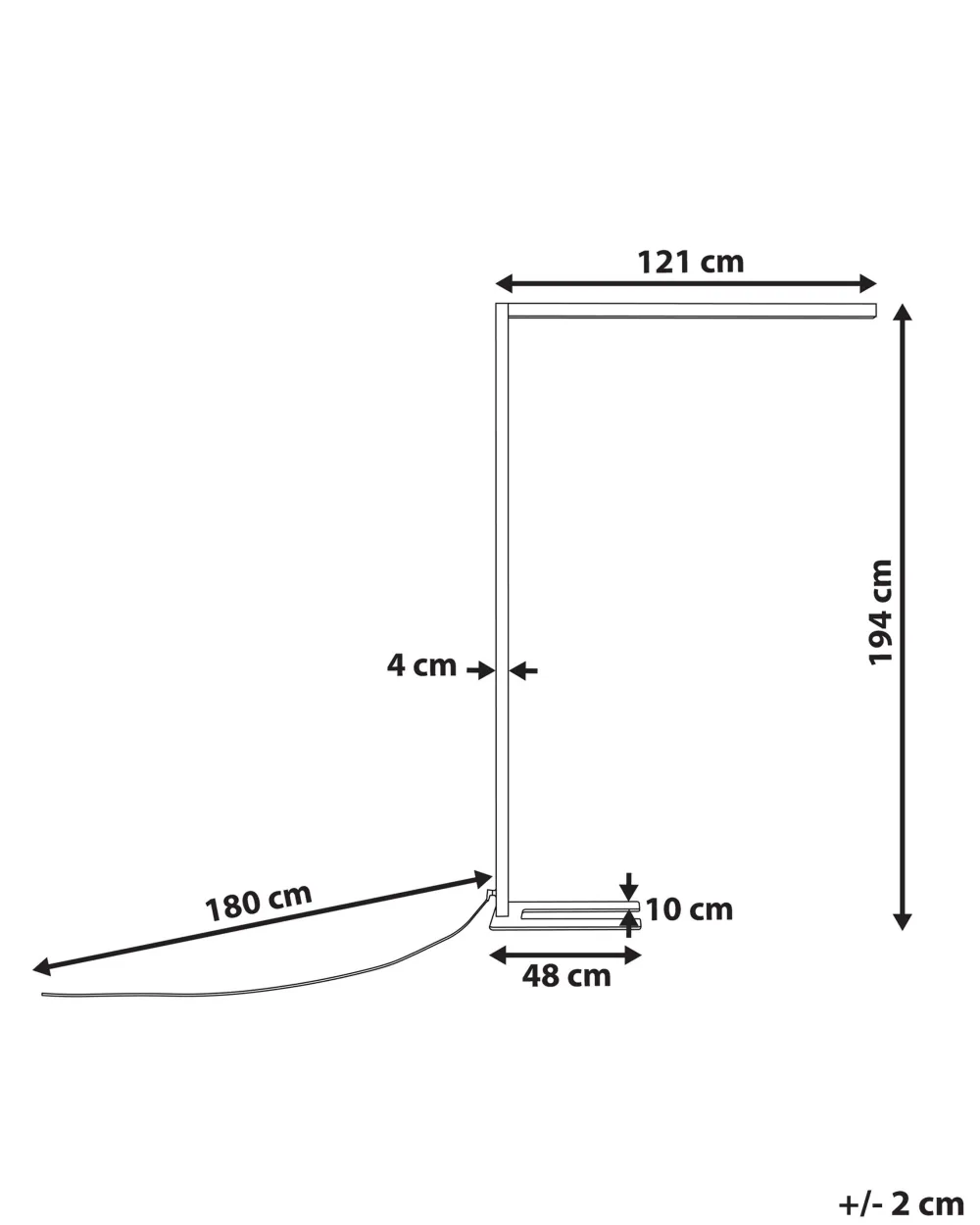 Valaisimet<Beliani Led-Lattiavalaisin Alumiini Musta Mensa