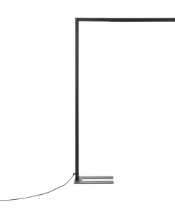 Valaisimet<Beliani Led-Lattiavalaisin Alumiini Musta Mensa