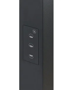 Valaisimet<Beliani Led-Lattiavalaisin Alumiini Musta Mensa