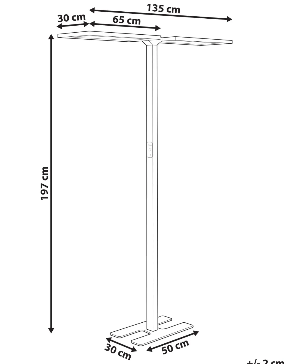 Valaisimet<Beliani Led-Lattiavalaisin Alumiini Musta Sculptor
