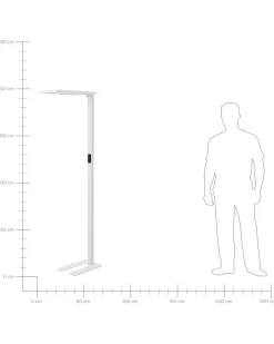 Valaisimet<Beliani Led-Lattiavalaisin Alumiini Valkoinen Orion