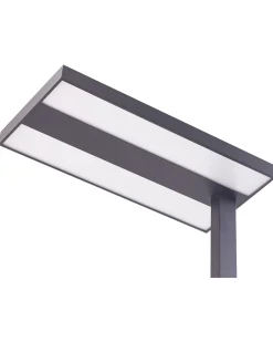 Valaisimet<Beliani Led-Lattiavalaisin Alumiini Musta Taurus