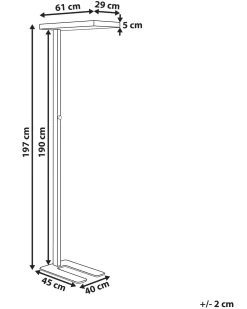 Valaisimet<Beliani Led-Lattiavalaisin Alumiini Musta Taurus