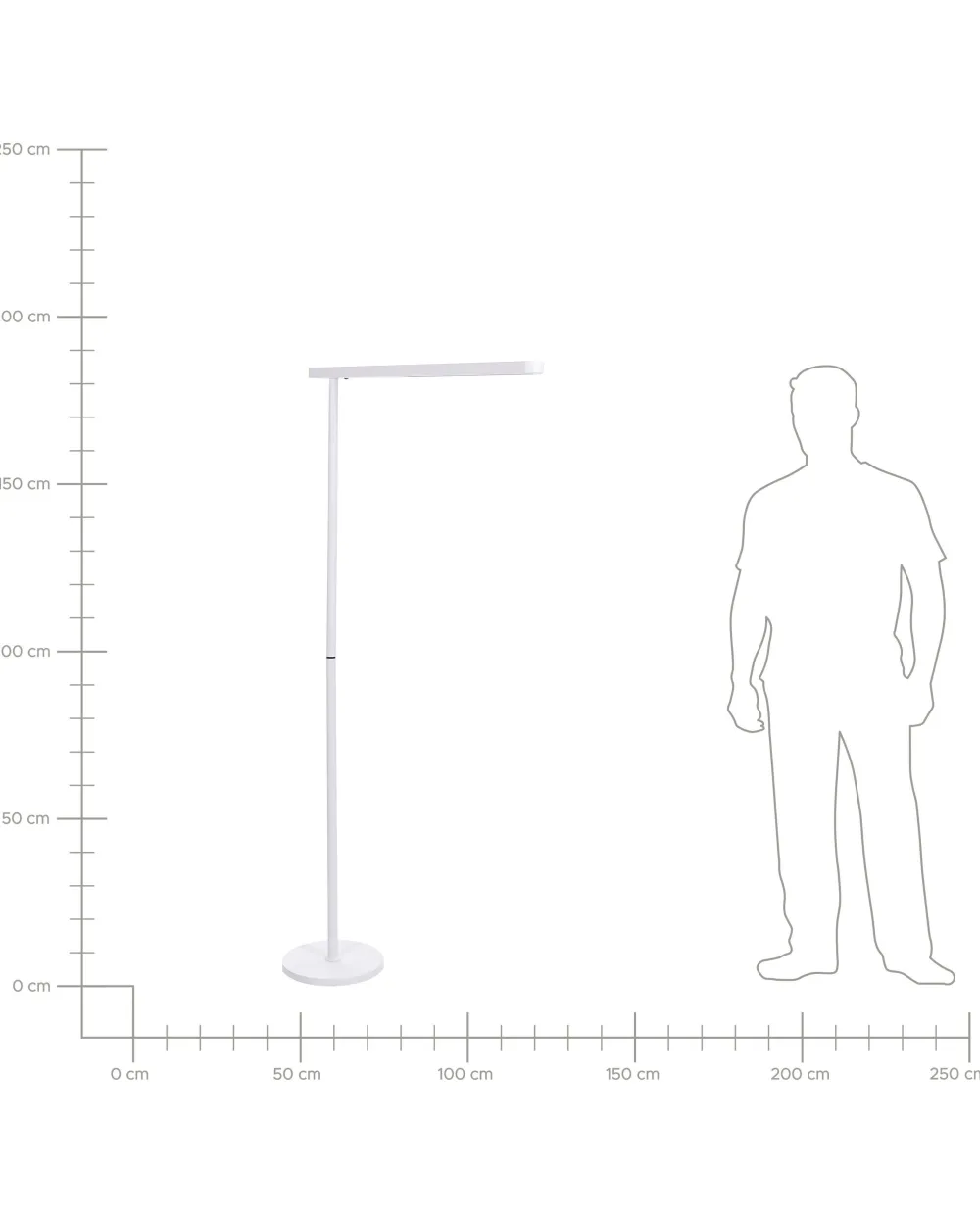 Sale Beliani Led-Lattiavalaisin Alumiini Valkoinen Perseus