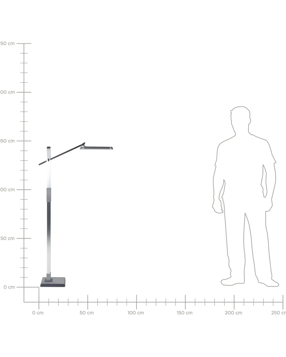 Valaisimet<Beliani Led-Lattiavalaisin Hopea Aquarius