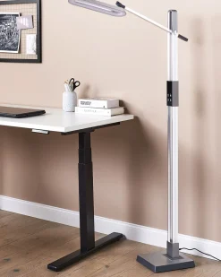 Valaisimet<Beliani Led-Lattiavalaisin Hopea Aquarius