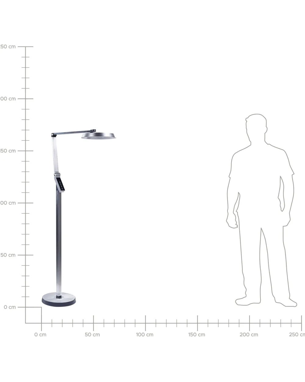 Valaisimet<Beliani Led-Lattiavalaisin Hopea Carina