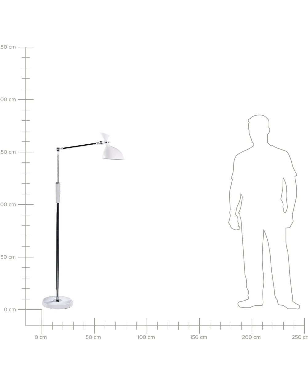 Valaisimet<Beliani Led-Lattiavalaisin Valkoinen Andromeda