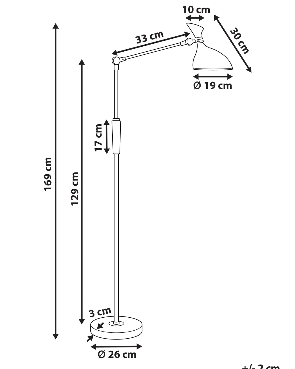 Valaisimet<Beliani Led-Lattiavalaisin Valkoinen Andromeda