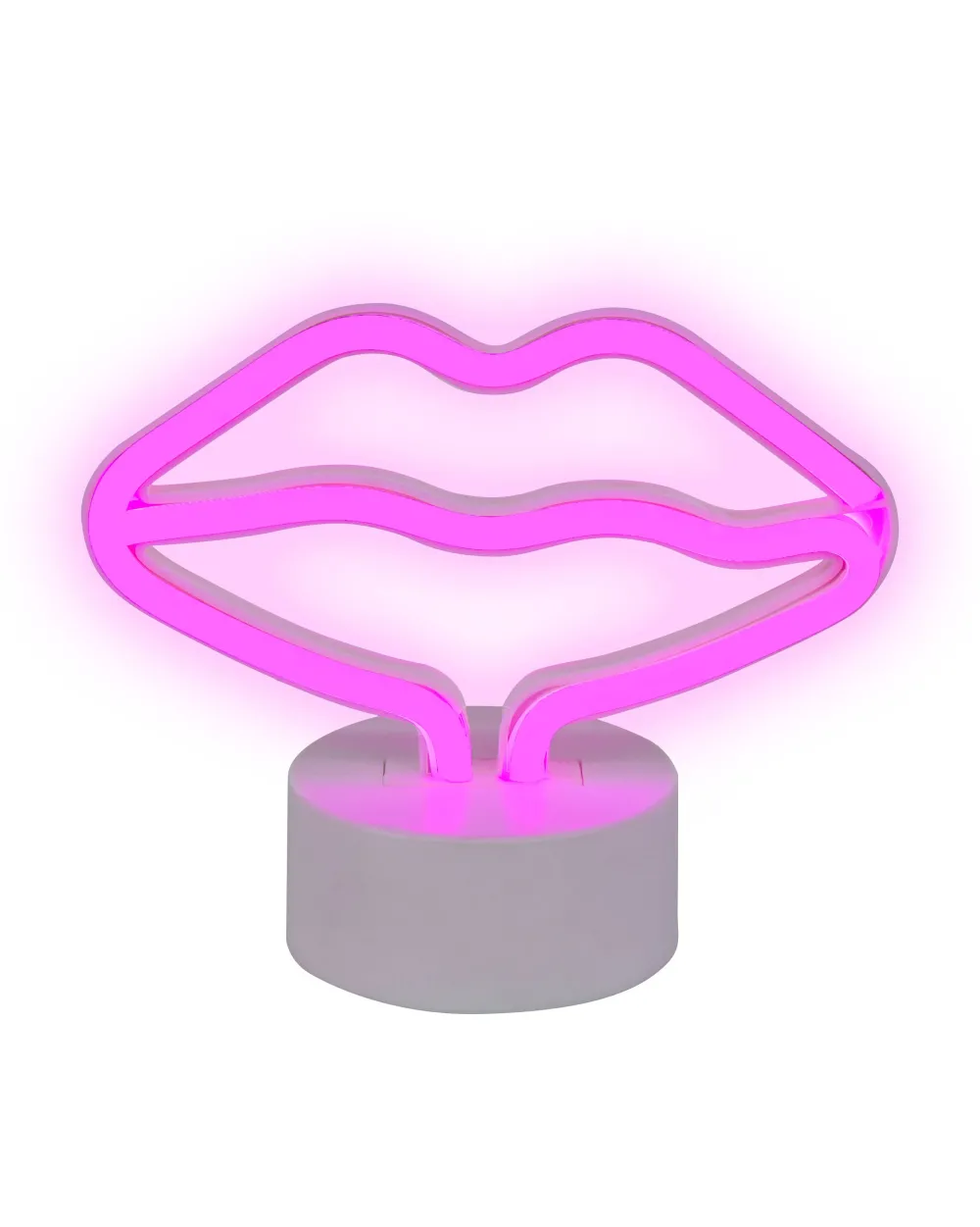 Valaisimet<Beliani Led-Neonvalaisin Huulet Vaaleanpunainen Flora