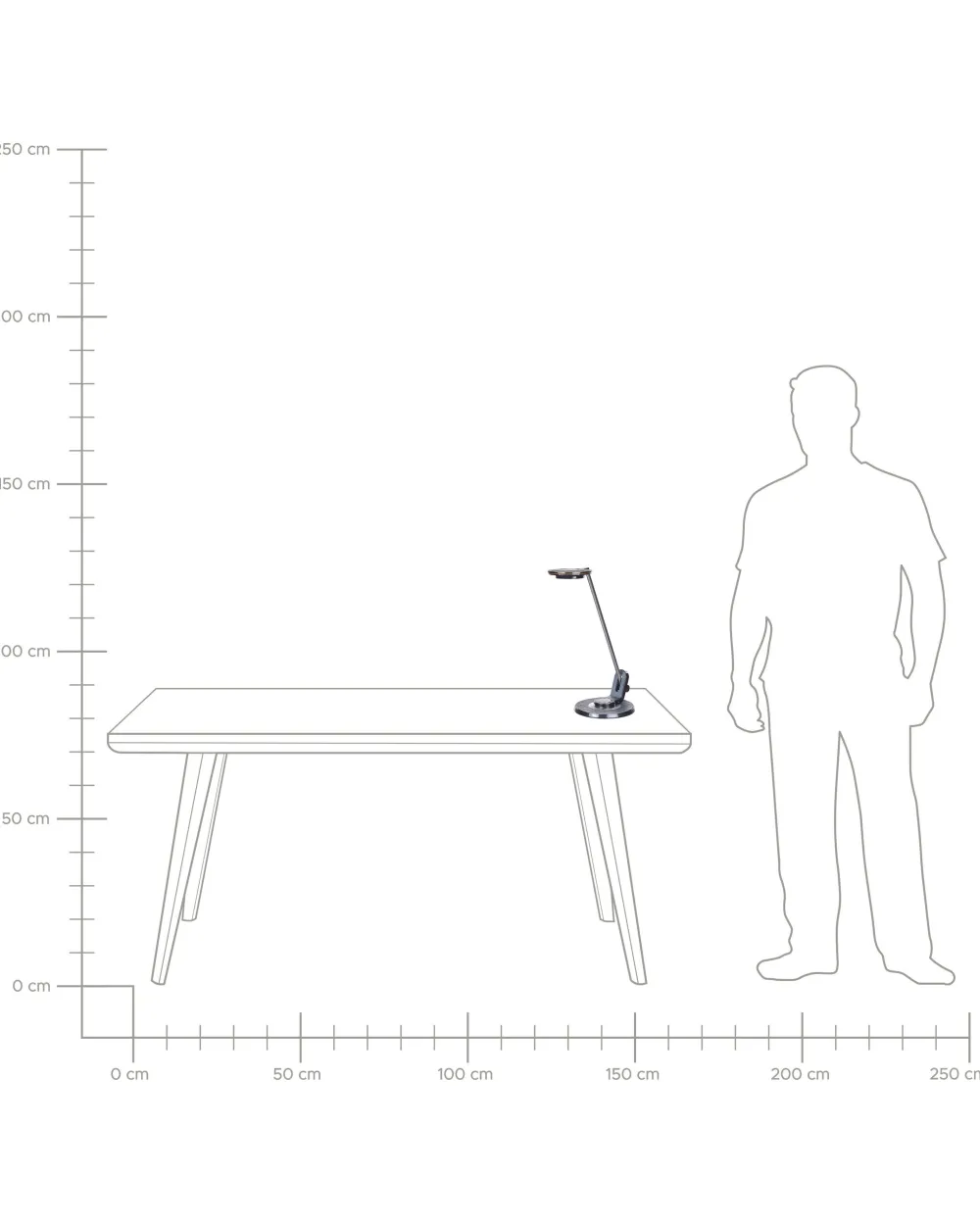 Valaisimet<Beliani Led-Poytavalaisin Alumiini Usb-Portti Hopea/Musta Corvus