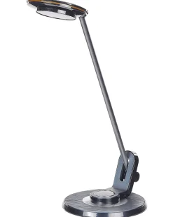 Valaisimet<Beliani Led-Poytavalaisin Alumiini Usb-Portti Hopea/Musta Corvus