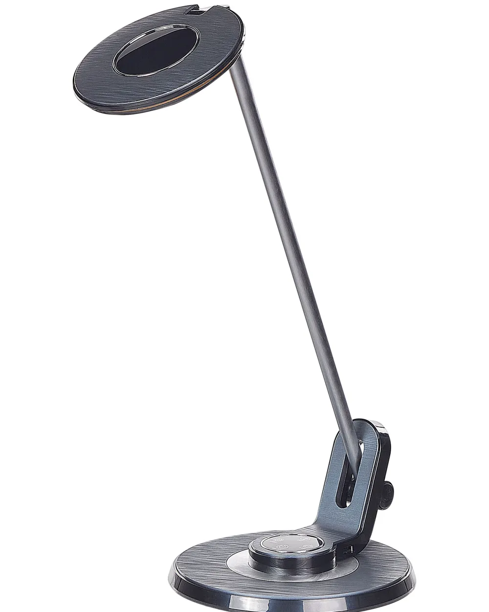 Valaisimet<Beliani Led-Poytavalaisin Alumiini Usb-Portti Hopea/Musta Corvus