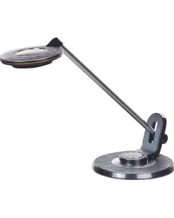 Valaisimet<Beliani Led-Poytavalaisin Alumiini Usb-Portti Hopea/Musta Corvus