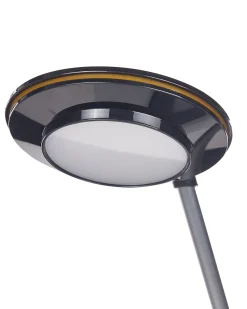 Valaisimet<Beliani Led-Poytavalaisin Alumiini Usb-Portti Hopea/Musta Corvus