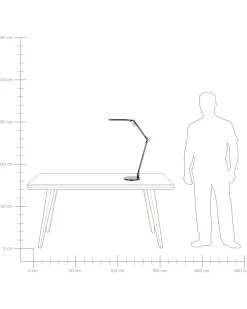 Valaisimet<Beliani Led-Poytavalaisin Alumiini Musta Grus