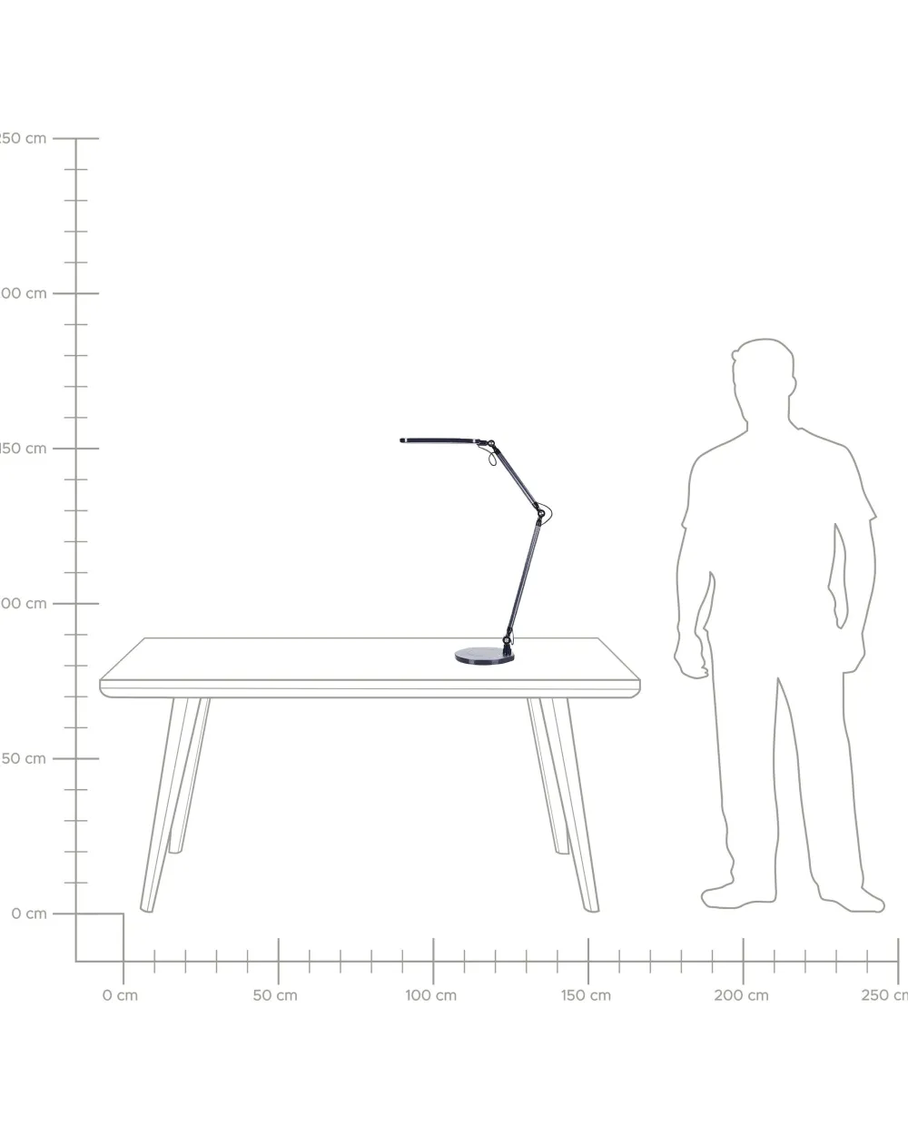 Valaisimet<Beliani Led-Poytavalaisin Alumiini Musta Grus