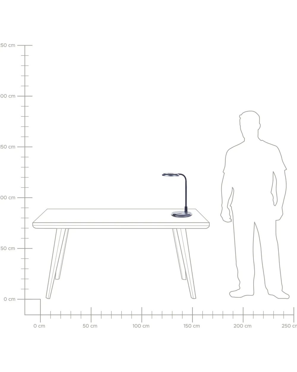 Valaisimet<Beliani Led-Poytavalaisin Hopea/Musta Columba