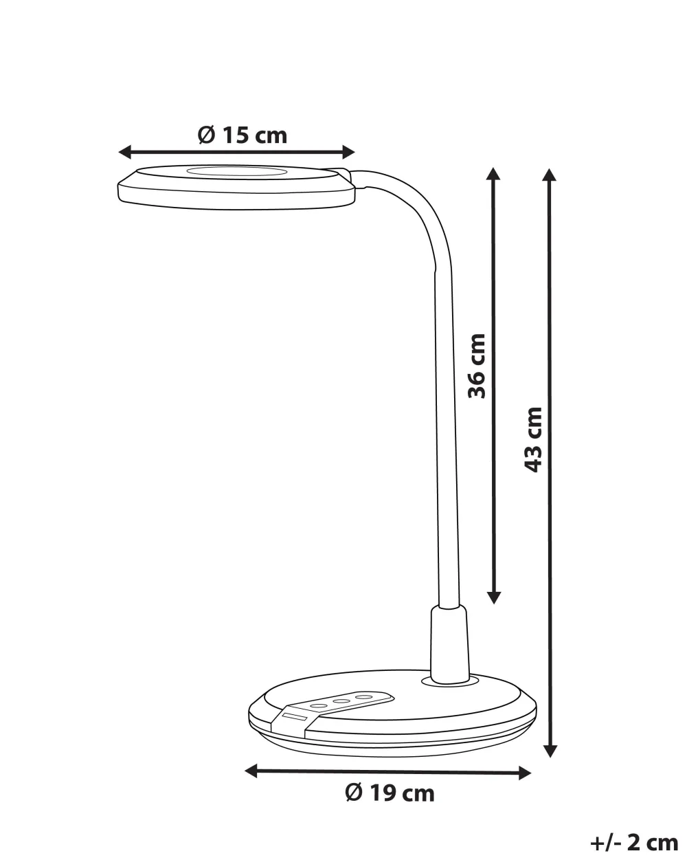 Valaisimet<Beliani Led-Poytavalaisin Hopea/Musta Columba