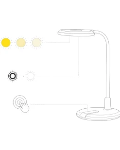 Valaisimet<Beliani Led-Poytavalaisin Hopea/Musta Columba