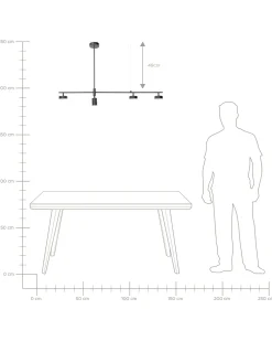 Best Sale Beliani Led-Riippuvalaisin 4 Polttimoa Alumiini Musta Foyle