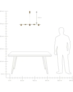 Valaisimet<Beliani Led-Riippuvalaisin 5 Polttimoa Alumiini Messinki Sestra