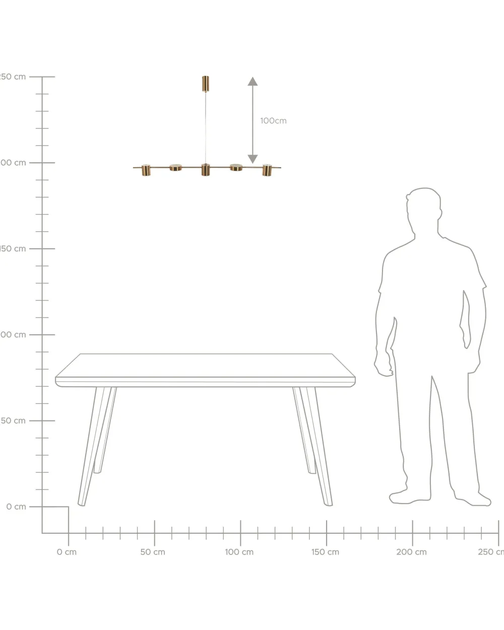 Valaisimet<Beliani Led-Riippuvalaisin 5 Polttimoa Alumiini Messinki Sestra