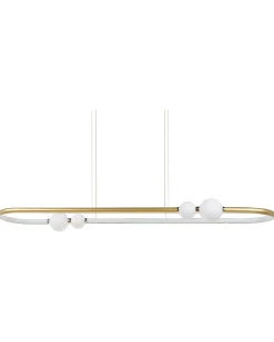 Sale Beliani Led-Riippuvalaisin Alumiini Kulta Feale