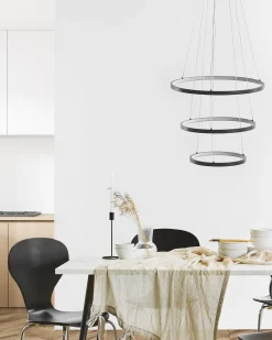 Best Beliani Led-Riippuvalaisin Alumiini Musta Atrek