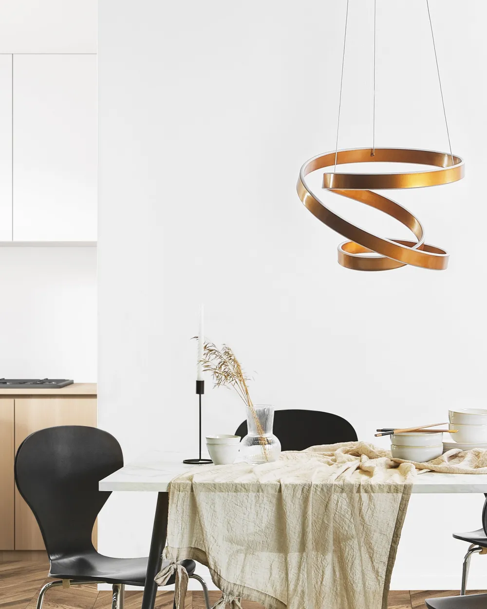 Valaisimet<Beliani Led-Riippuvalaisin Alumiini Kulta Wanli