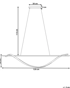 Fashion Beliani Led-Riippuvalaisin Rauta Musta Bodri