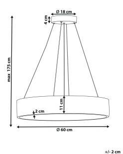 Valaisimet<Beliani Led-Riippuvalaisin Teras Valkoinen Balili