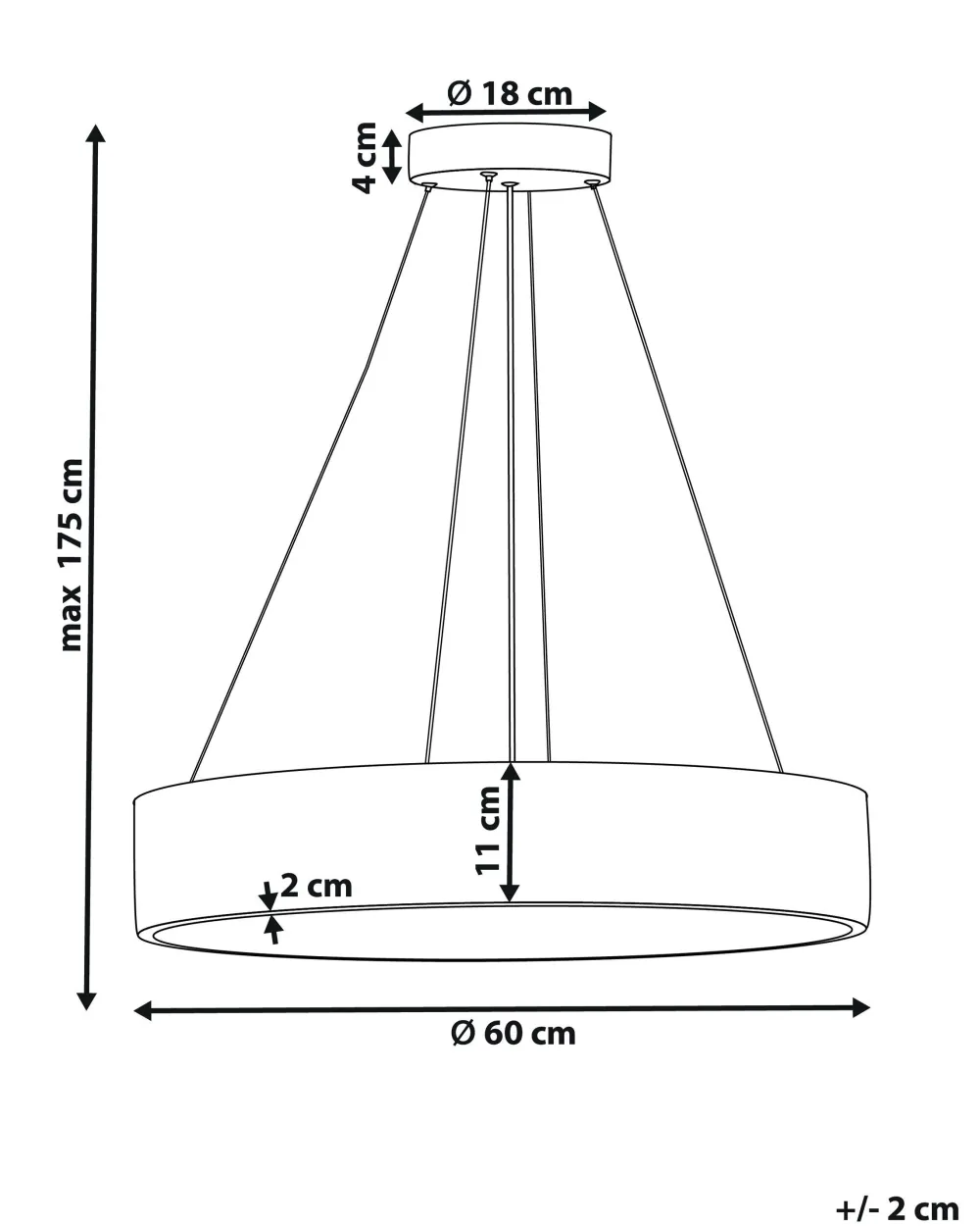 Valaisimet<Beliani Led-Riippuvalaisin Teras Valkoinen Balili