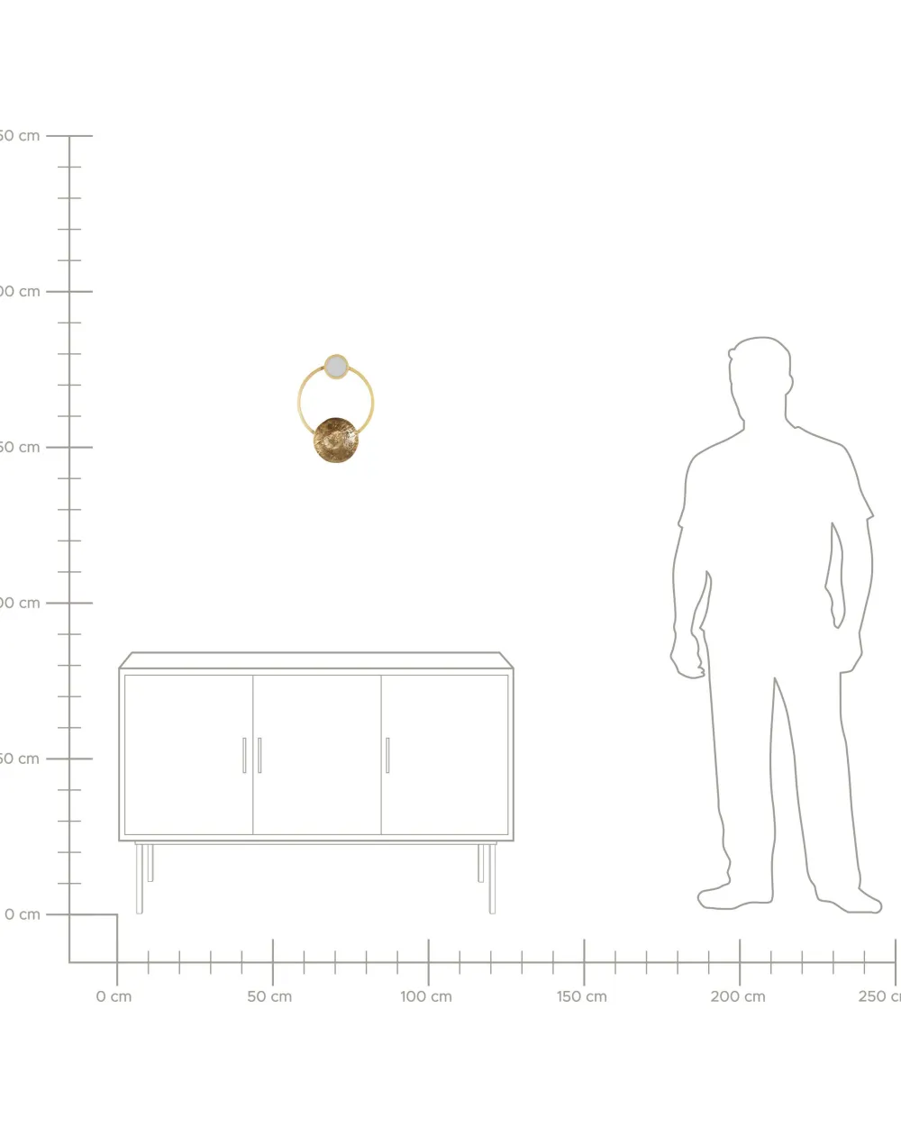 Valaisimet<Beliani Led-Seinavalaisin Metalli Kulta Ponuga