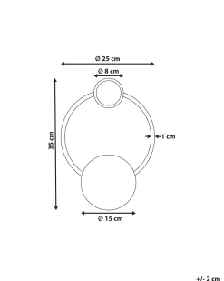 Valaisimet<Beliani Led-Seinavalaisin Metalli Kulta Ponuga