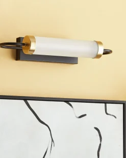 Clearance Beliani Led-Seinavalaisin Metalli Musta/Kulta Jacobs