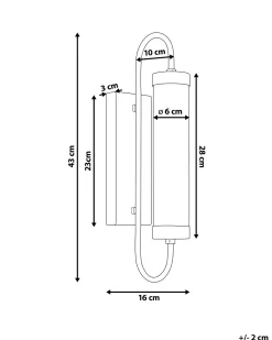 Clearance Beliani Led-Seinavalaisin Metalli Musta/Kulta Jacobs