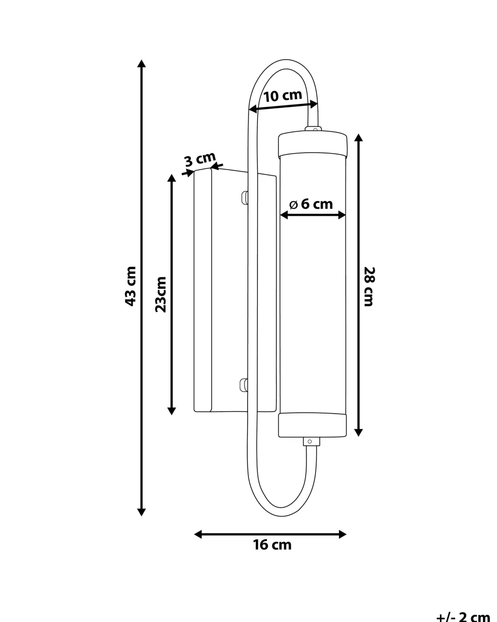 Clearance Beliani Led-Seinavalaisin Metalli Musta/Kulta Jacobs