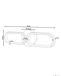 Valaisimet<Beliani Led-Seinavalaisin Teras Kulta Krang