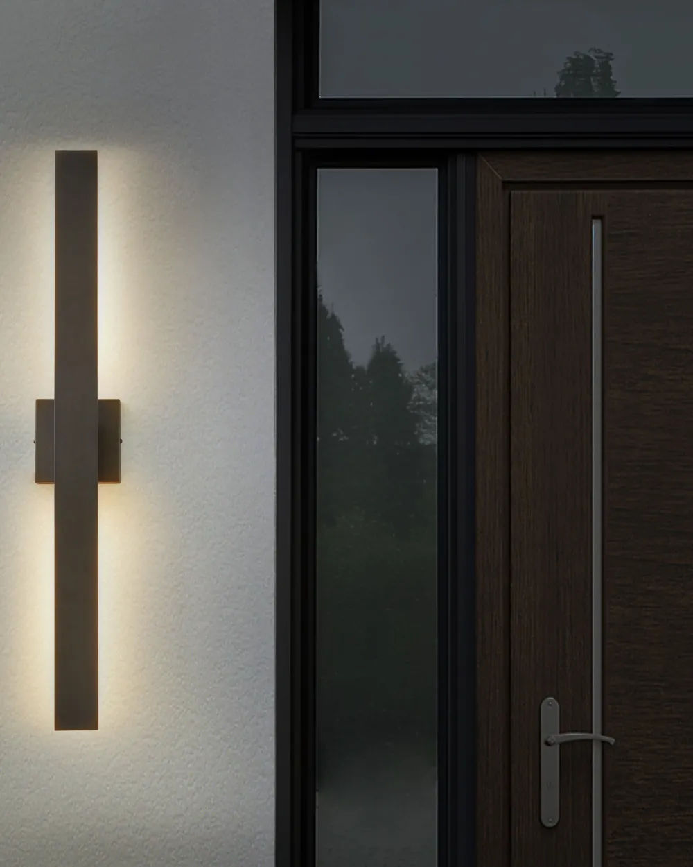 Valaisimet<Beliani Led-Ulkoseinavalaisin Musta Melgam