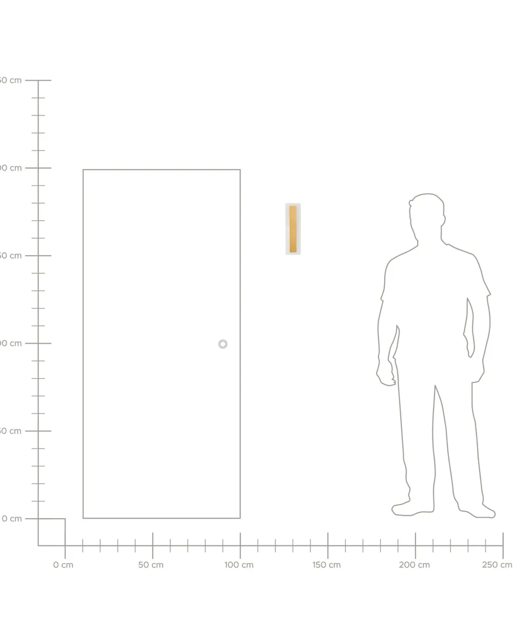 Valaisimet<Beliani Led-Ulkoseinavalaisin Teras Kulta 30 Cm Rosalie