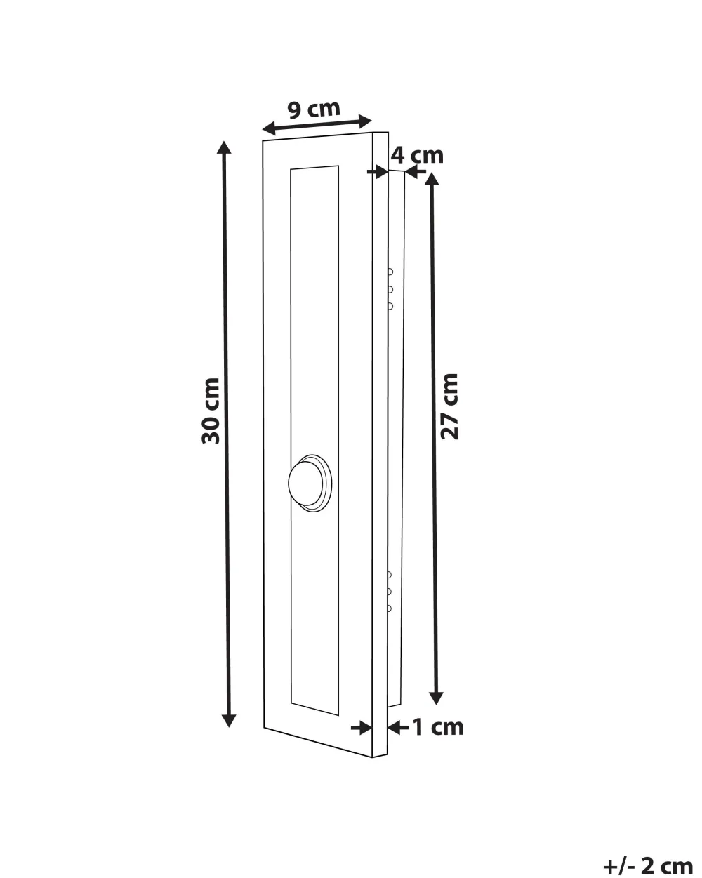Valaisimet<Beliani Led-Ulkoseinavalaisin Teras Kulta 30 Cm Rosalie