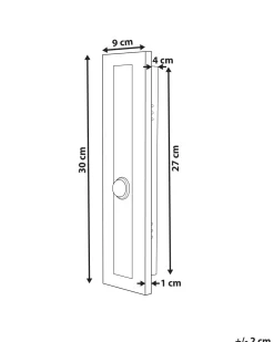 Valaisimet<Beliani Led-Ulkoseinavalaisin Teras Musta 30 Cm Savane