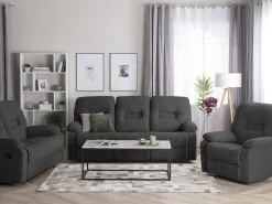 Sale Beliani Lepotuoli Kankainen Tummanharmaa Bergen