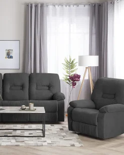 Sale Beliani Lepotuoli Kankainen Tummanharmaa Bergen